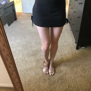 Black mini skirt